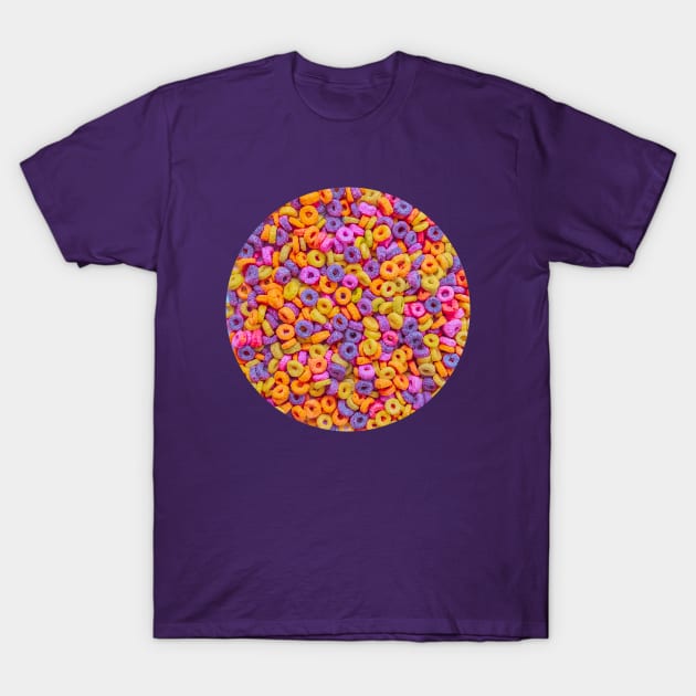 Fruit Flavored Breakfast Cereal Loops Photo T-Shirt by love-fi